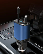 OHLPRO 4-in-1 retractable car charger with 80W fast charging